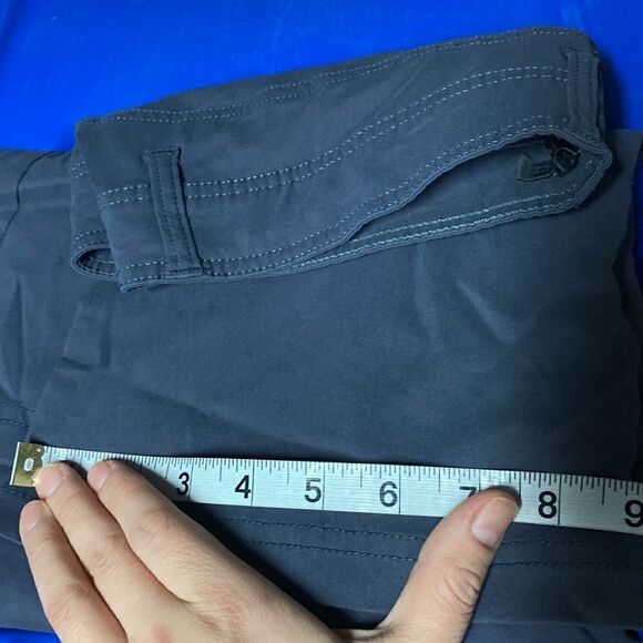 Prana Halle Original Roll Tab Convertible nylon Hiking pants dark gray 10 Reg - Picture 11 of 11